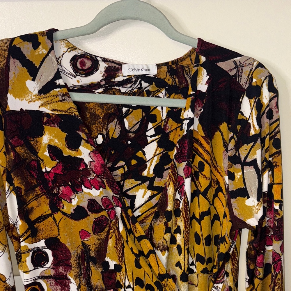 Calvin Klein Multicolor Abstract Dress
